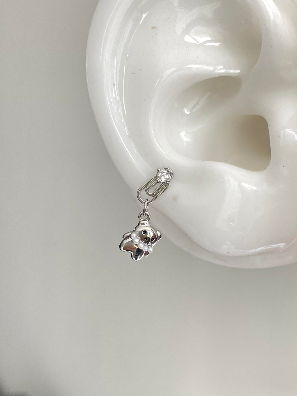 Bear Clip Helix Earrings