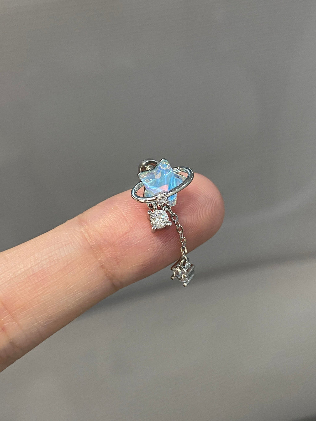 Sapphire Star Helix Earrings