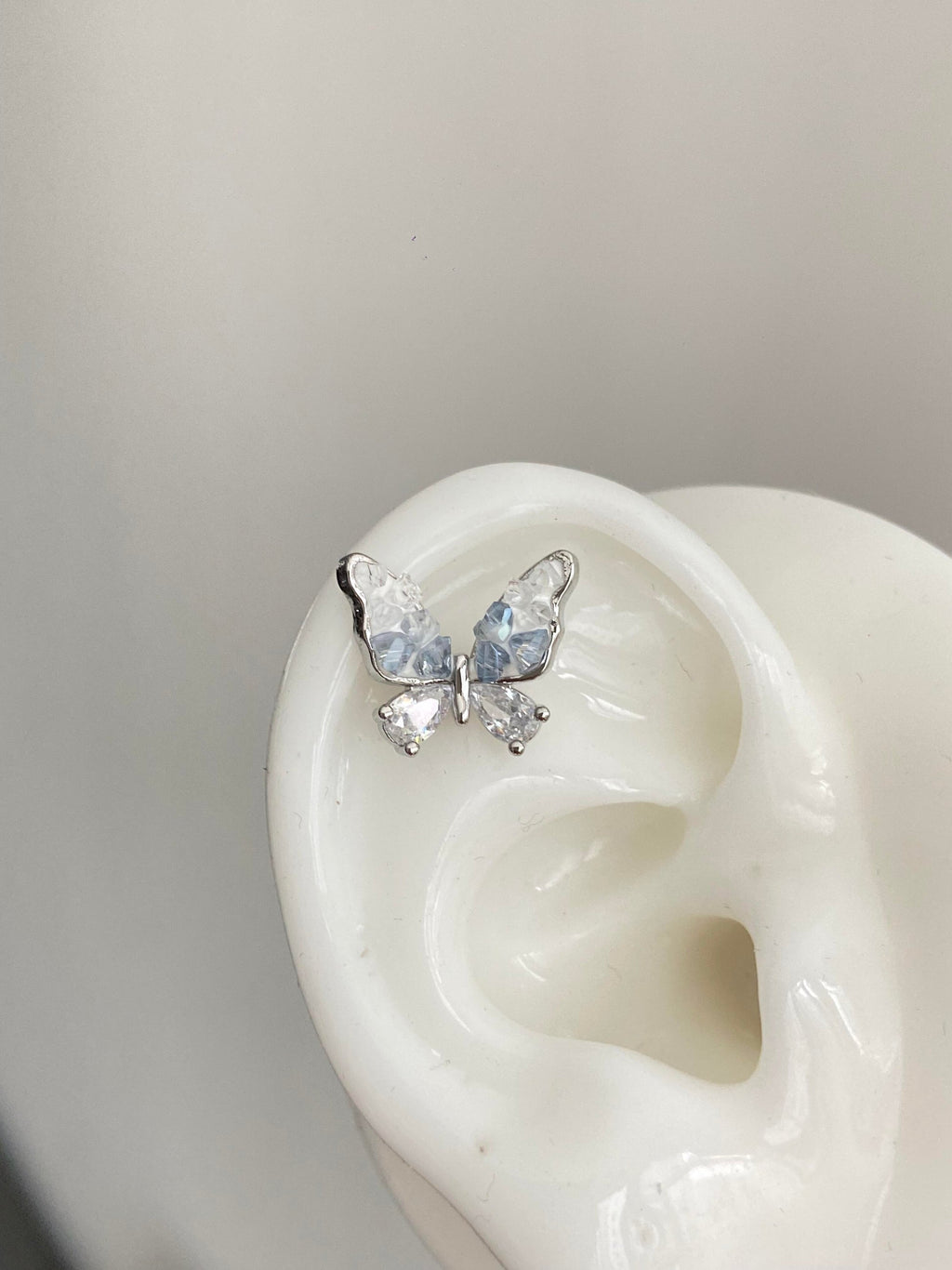 Crystal Butterfly Helix Earrings