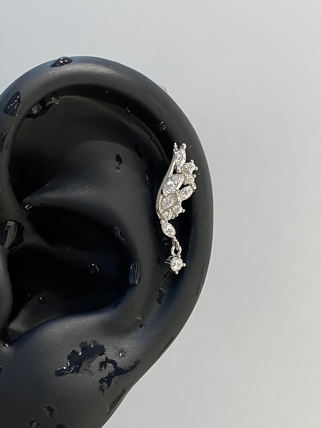 Crystal Wing Helix Earrings