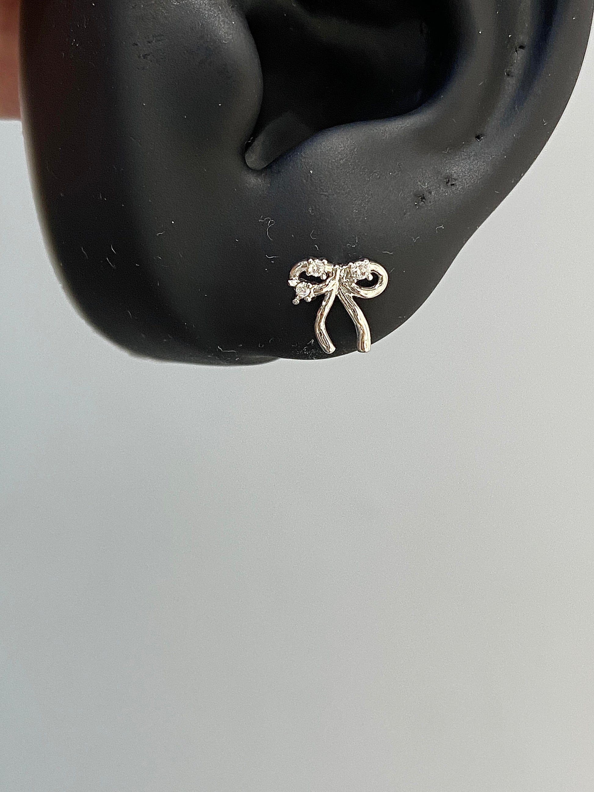 Sparkly Ribbon Helix Earrings