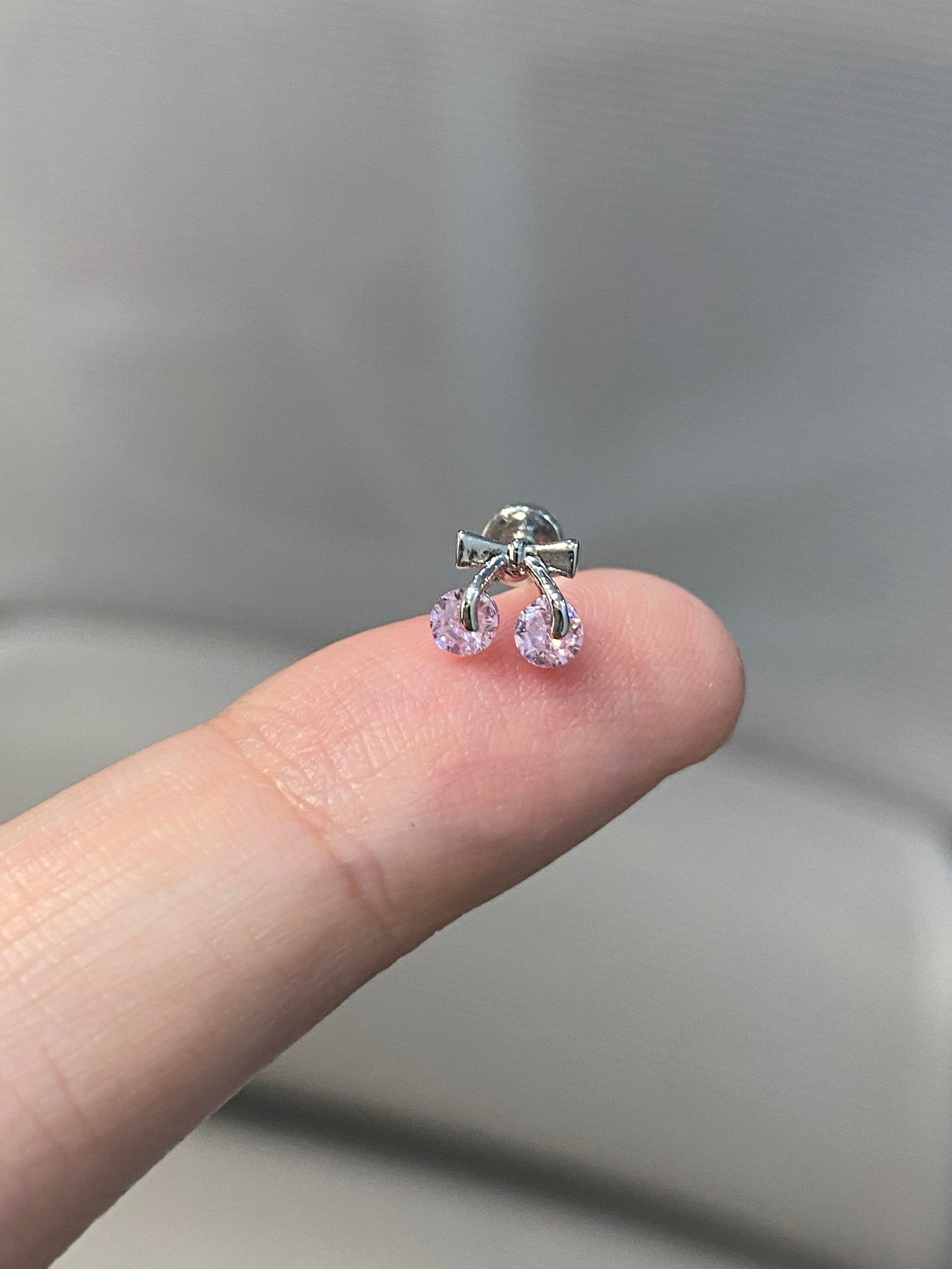Pink Cherry Helix Earrings