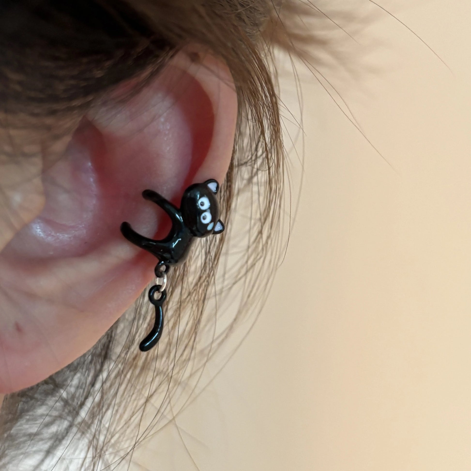 Cat Climber Cuff Helix Earrings