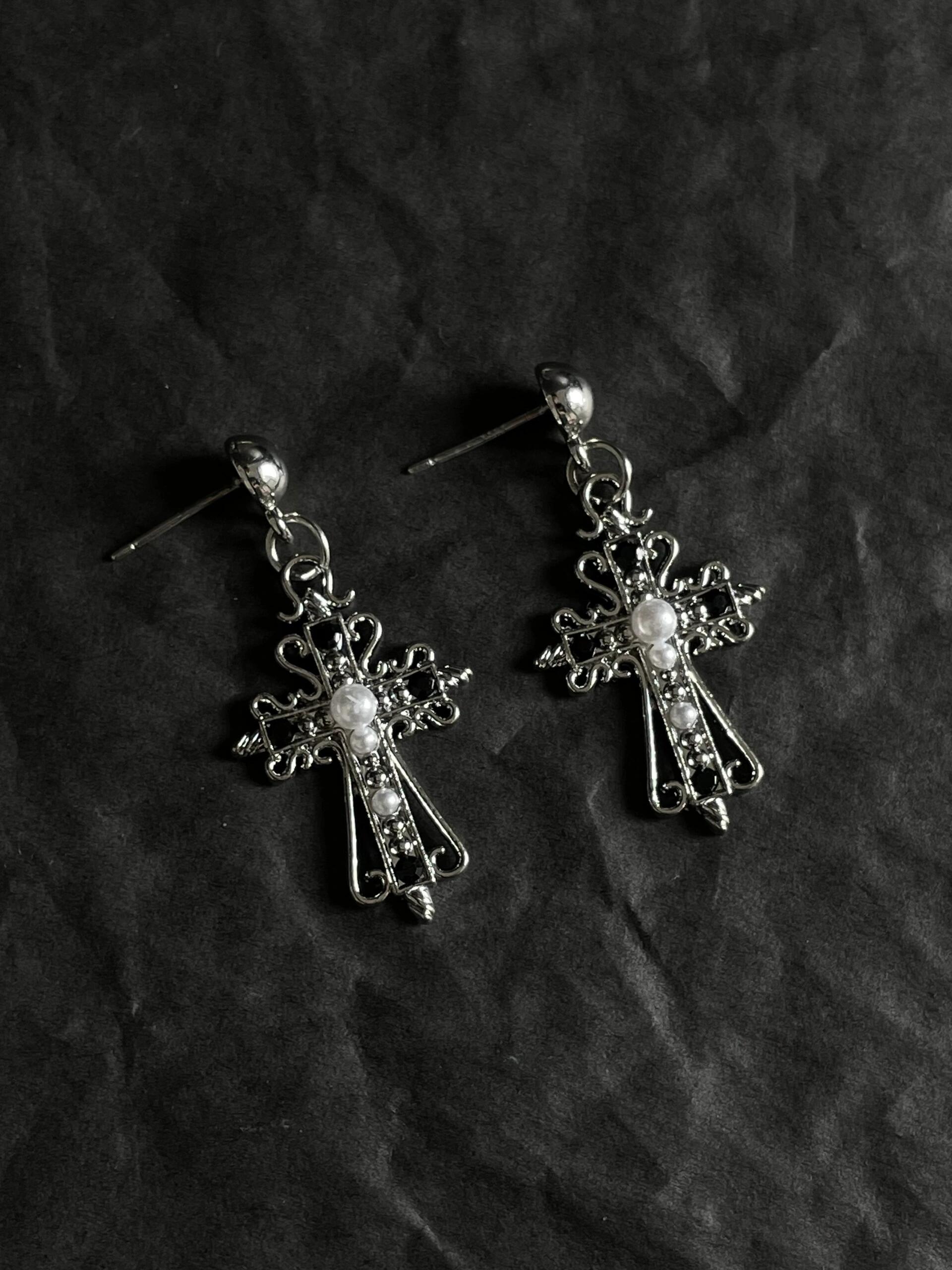Creed Cross Helix Earrings