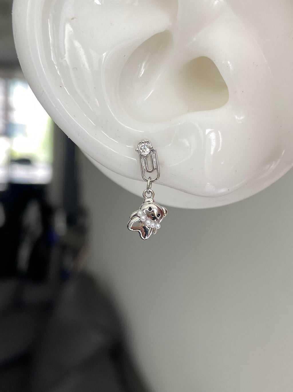 Bear Clip Helix Earrings