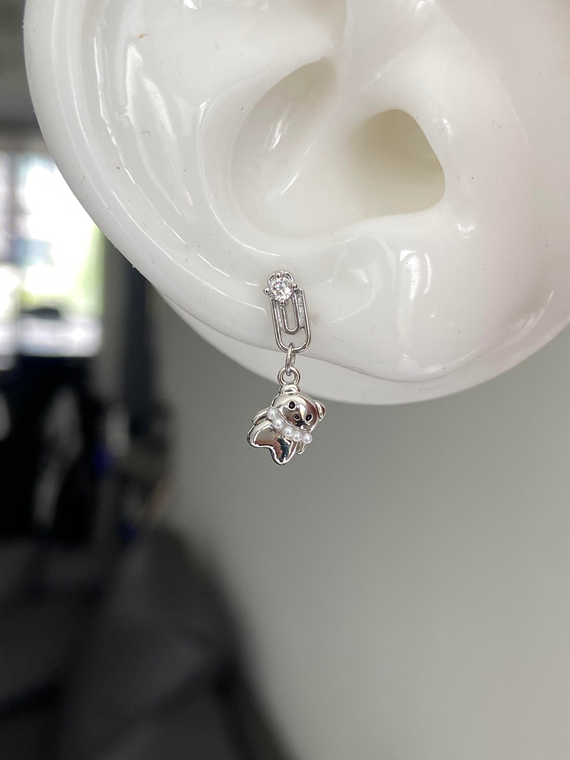 Bear Clip Helix Earrings