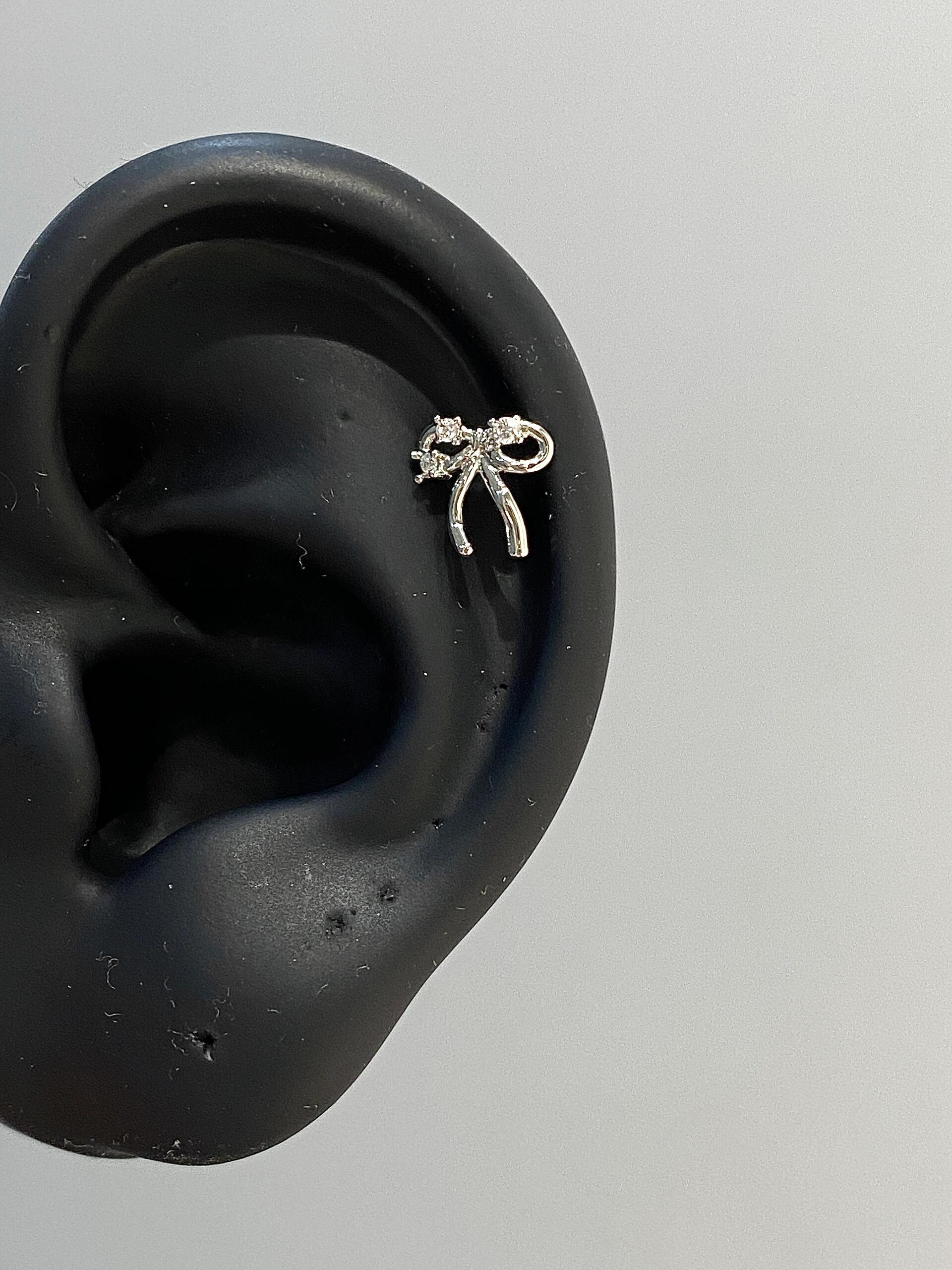 Sparkly Ribbon Helix Earrings