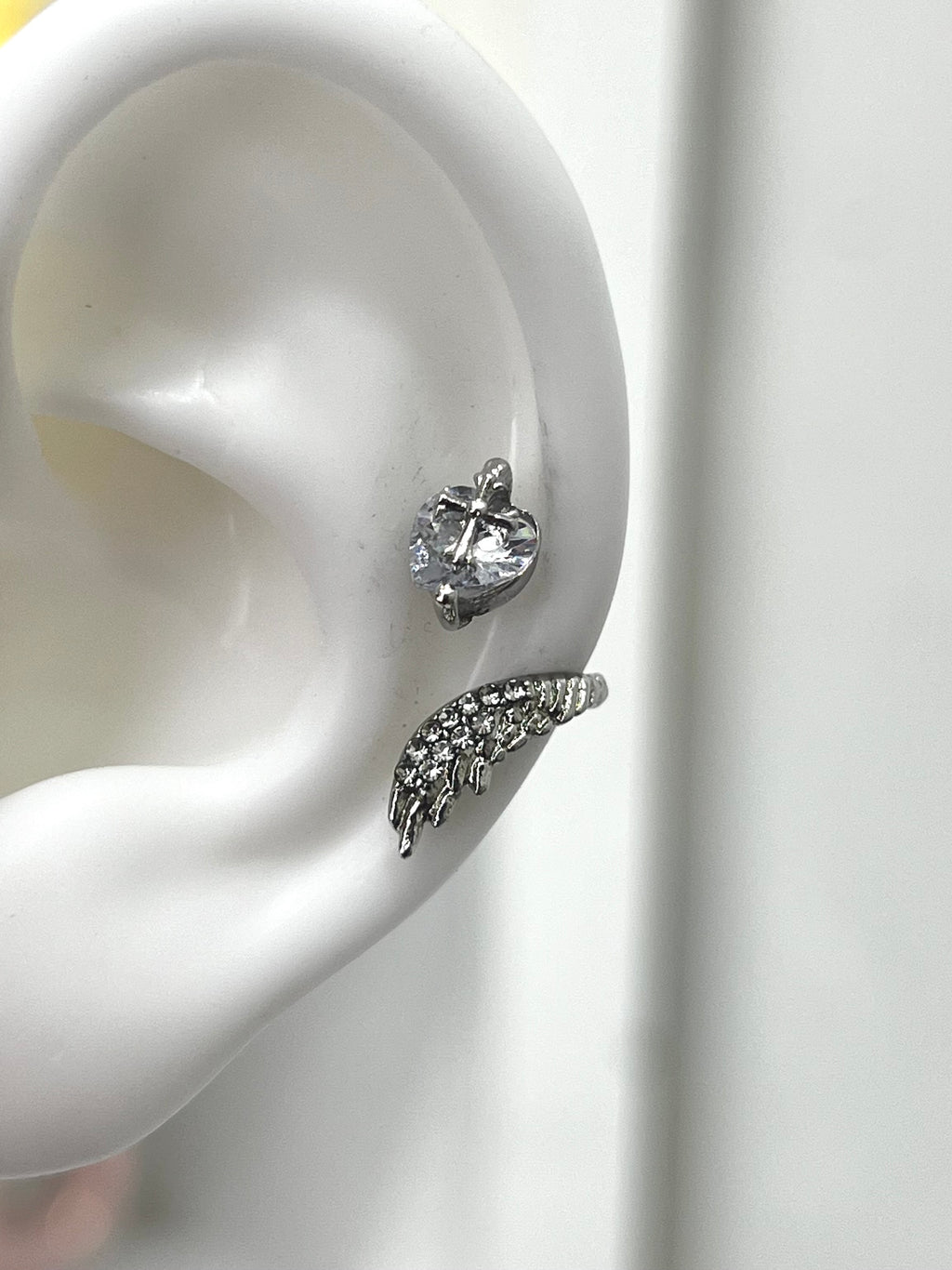 Heart Wings Helix Earrings