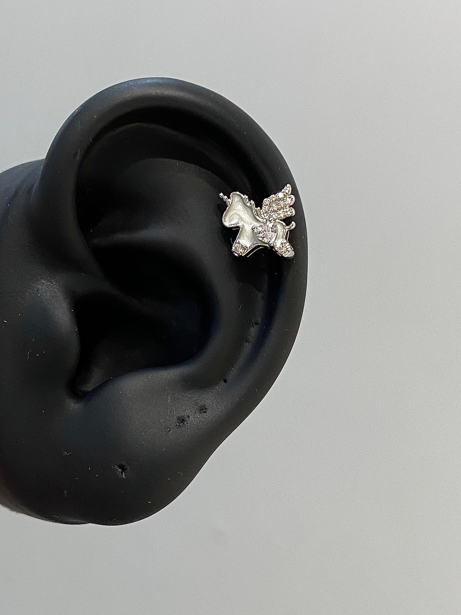 Flying Unicorn Helix Earrings