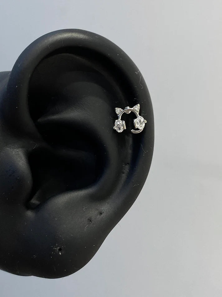 Kitty Headphones Helix Earrings