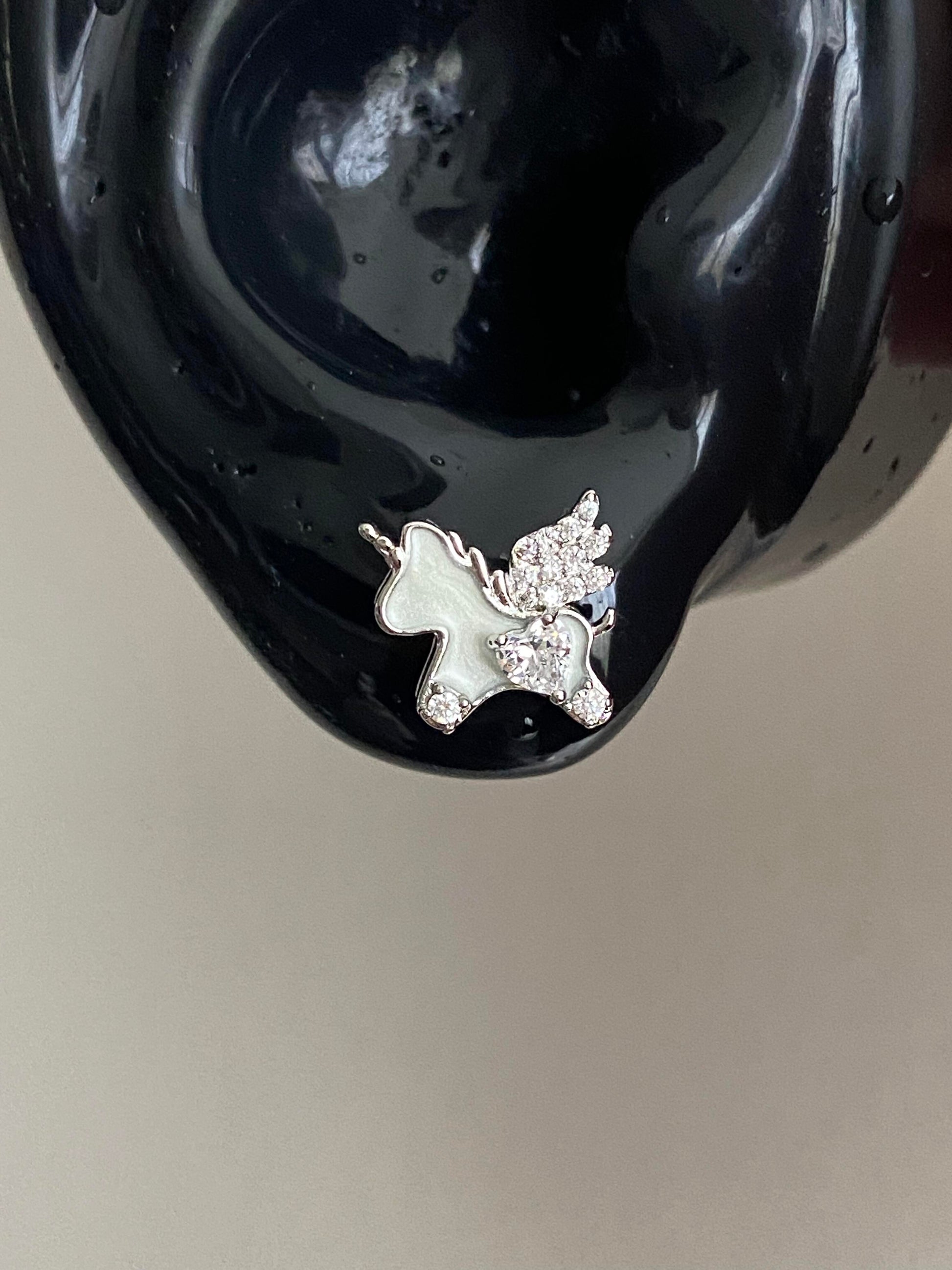 Mystic Unicorn Helix Earrings