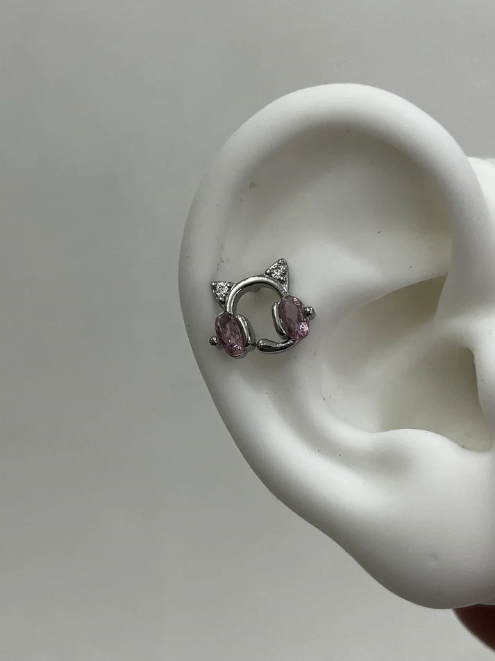 Kitty Headphones Helix Earrings