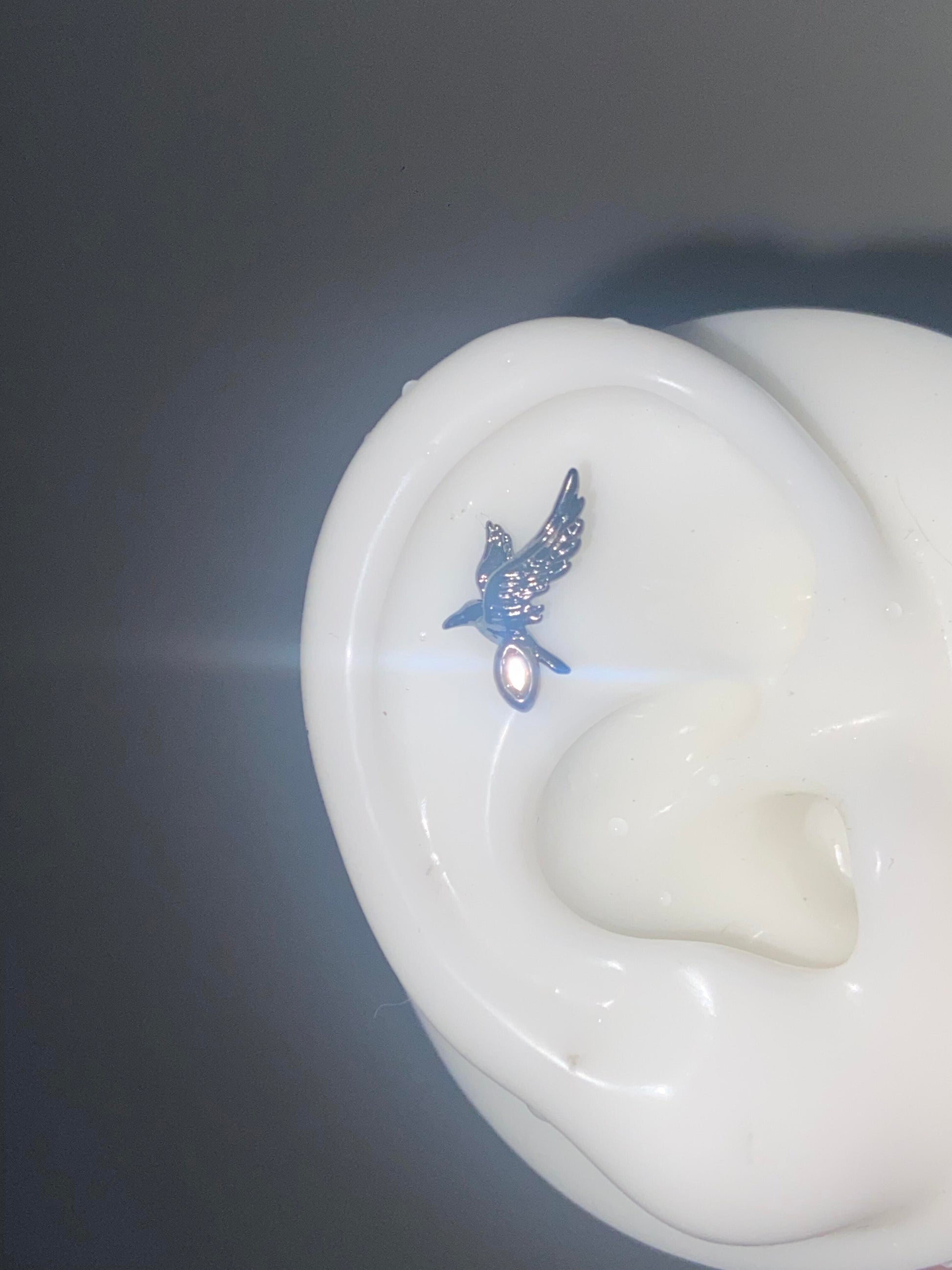 Raven Spark Helix Earrings
