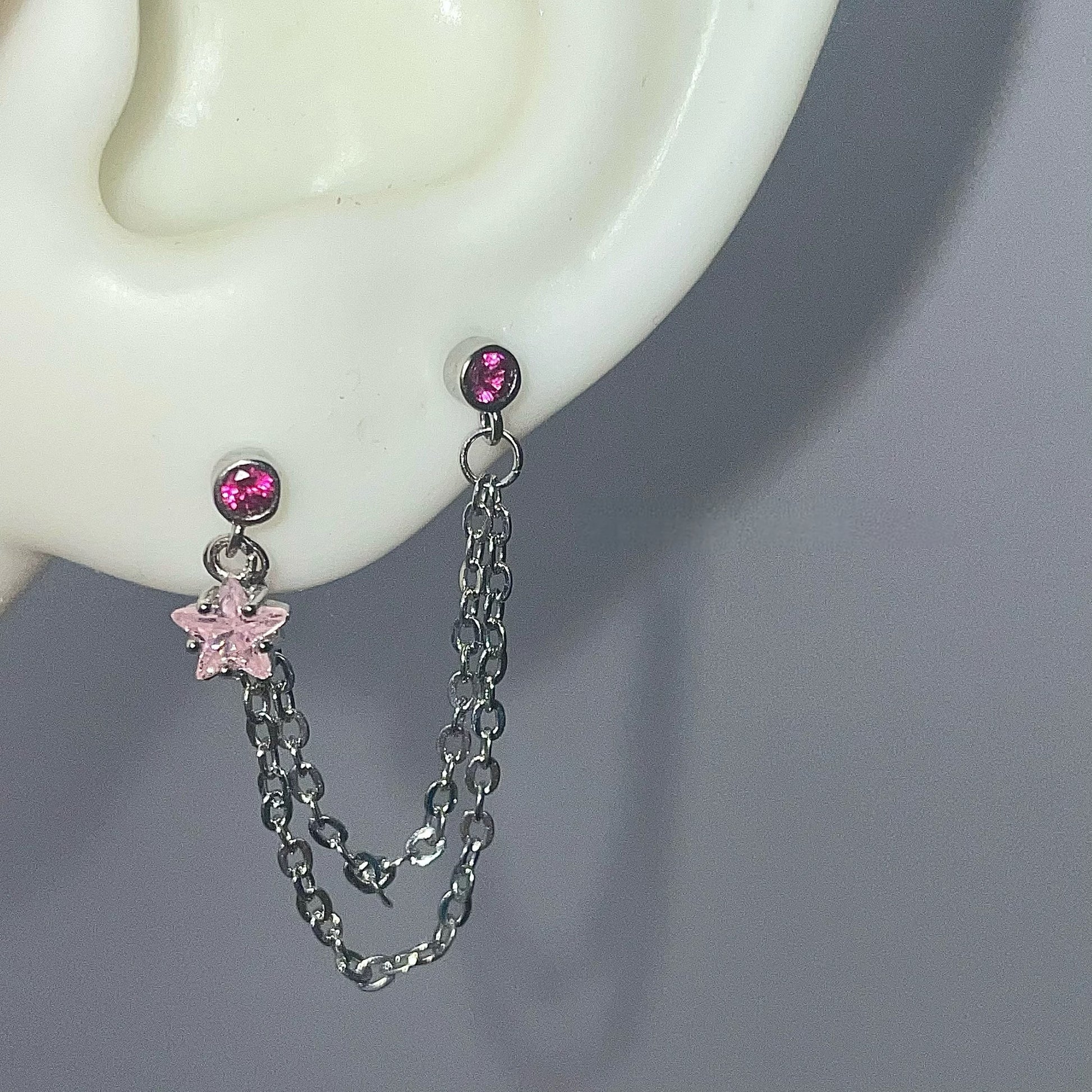 Stellar Links Double Piercing Earrings