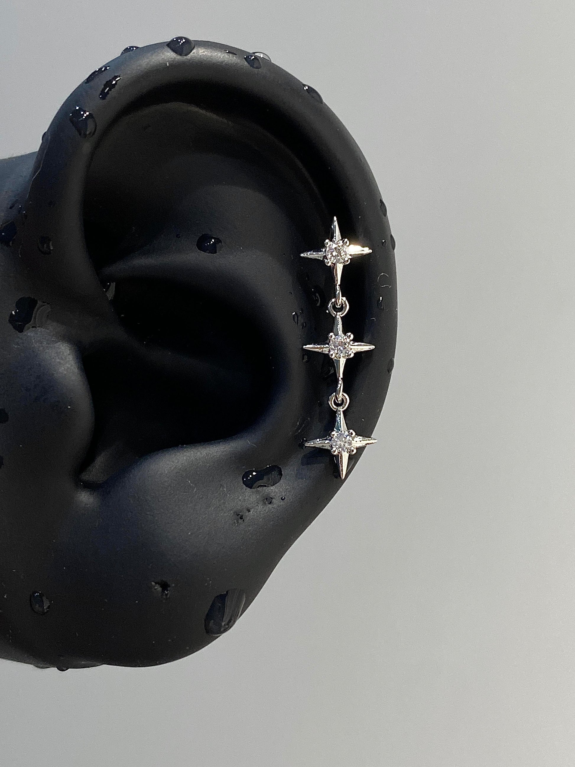 Ternary Stars Helix Earrings