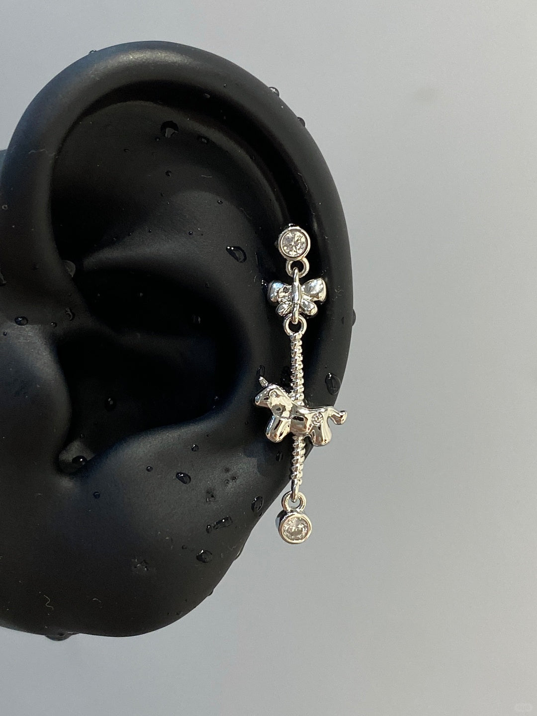 Dainty Pony Helix Earrings
