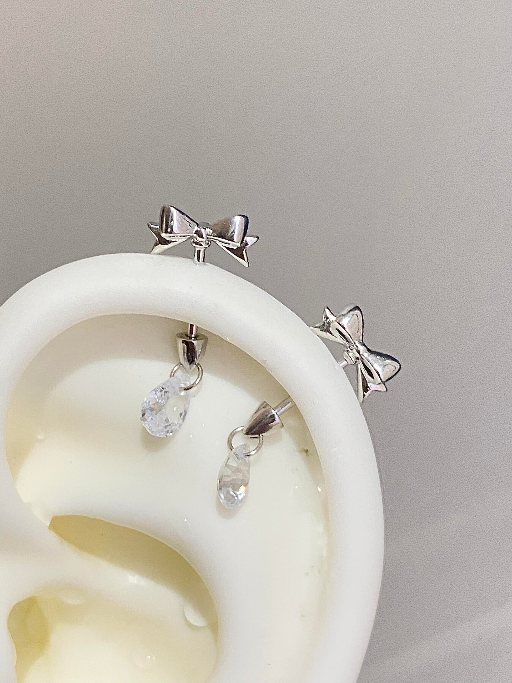 Bow Wand Vertical Helix Earrings