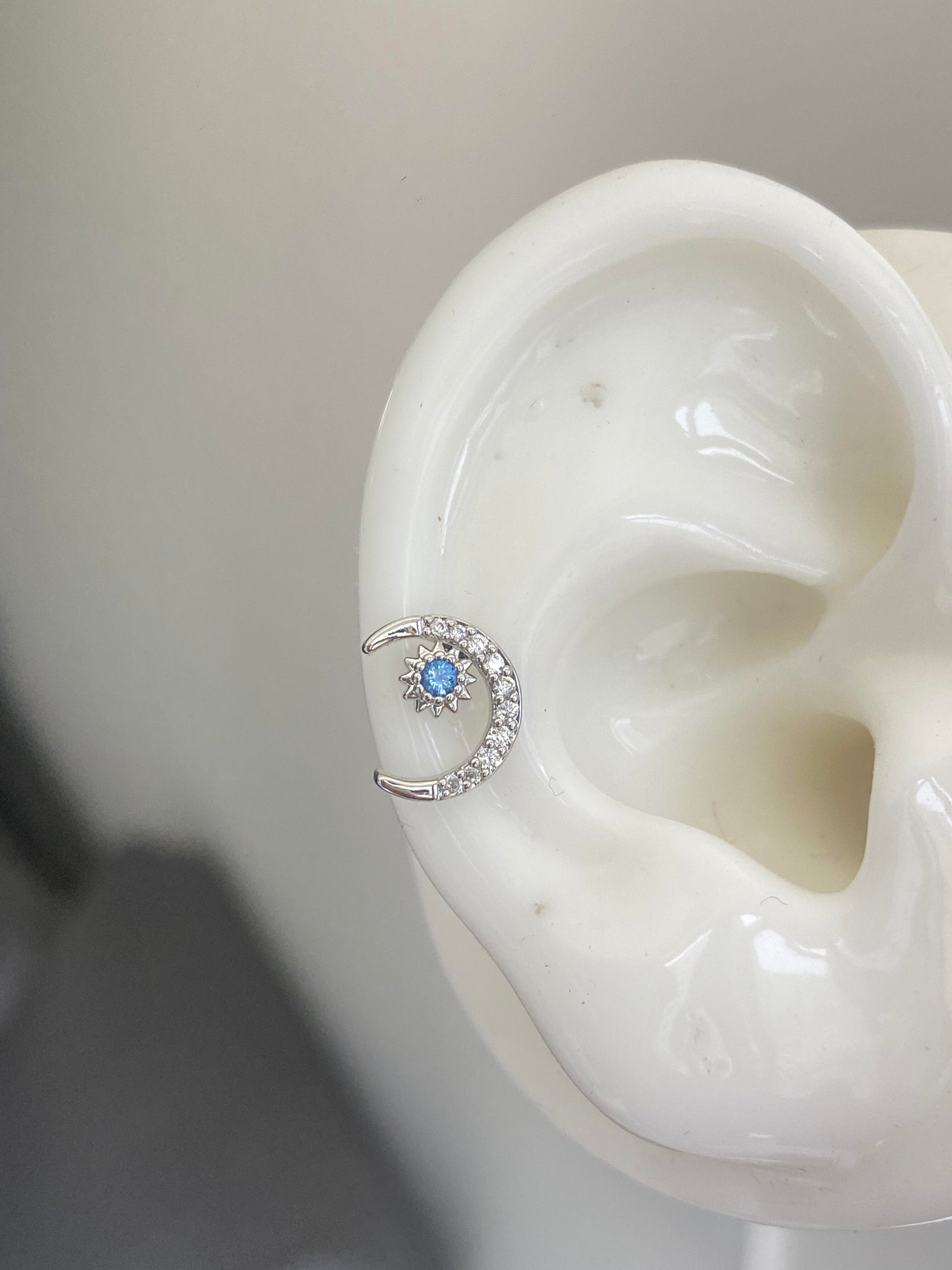 Blue Moonbeam Helix Earrings