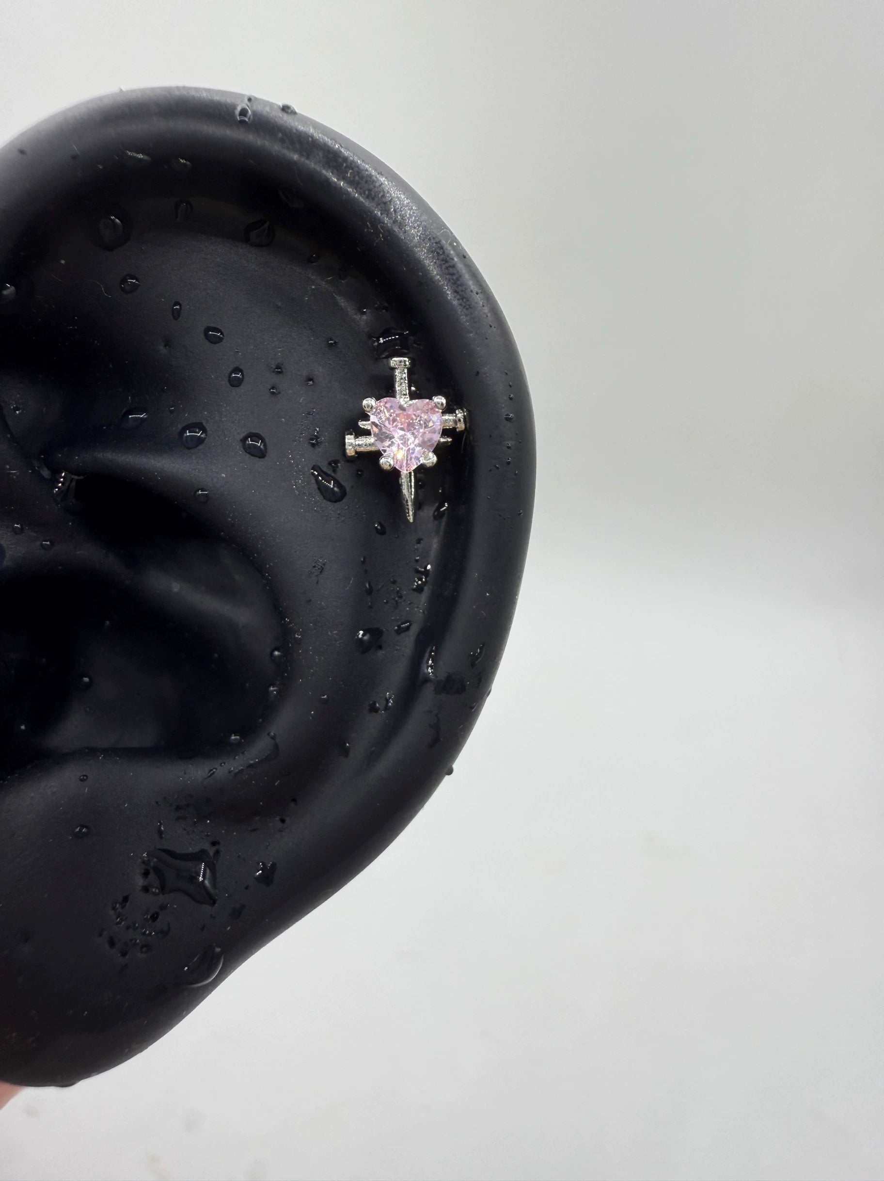 Heart Daggers Helix Earrings