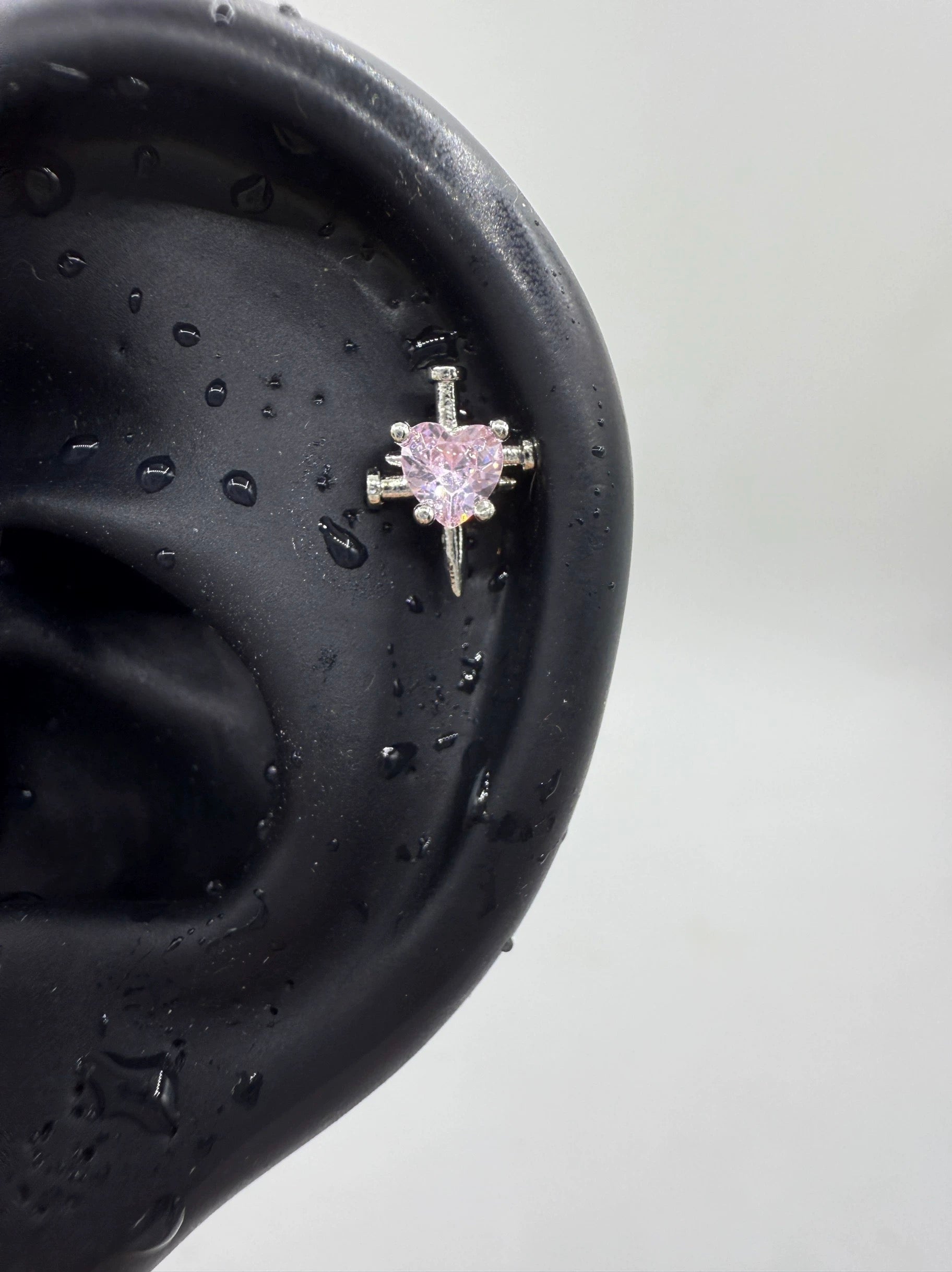 Heart Daggers Helix Earrings