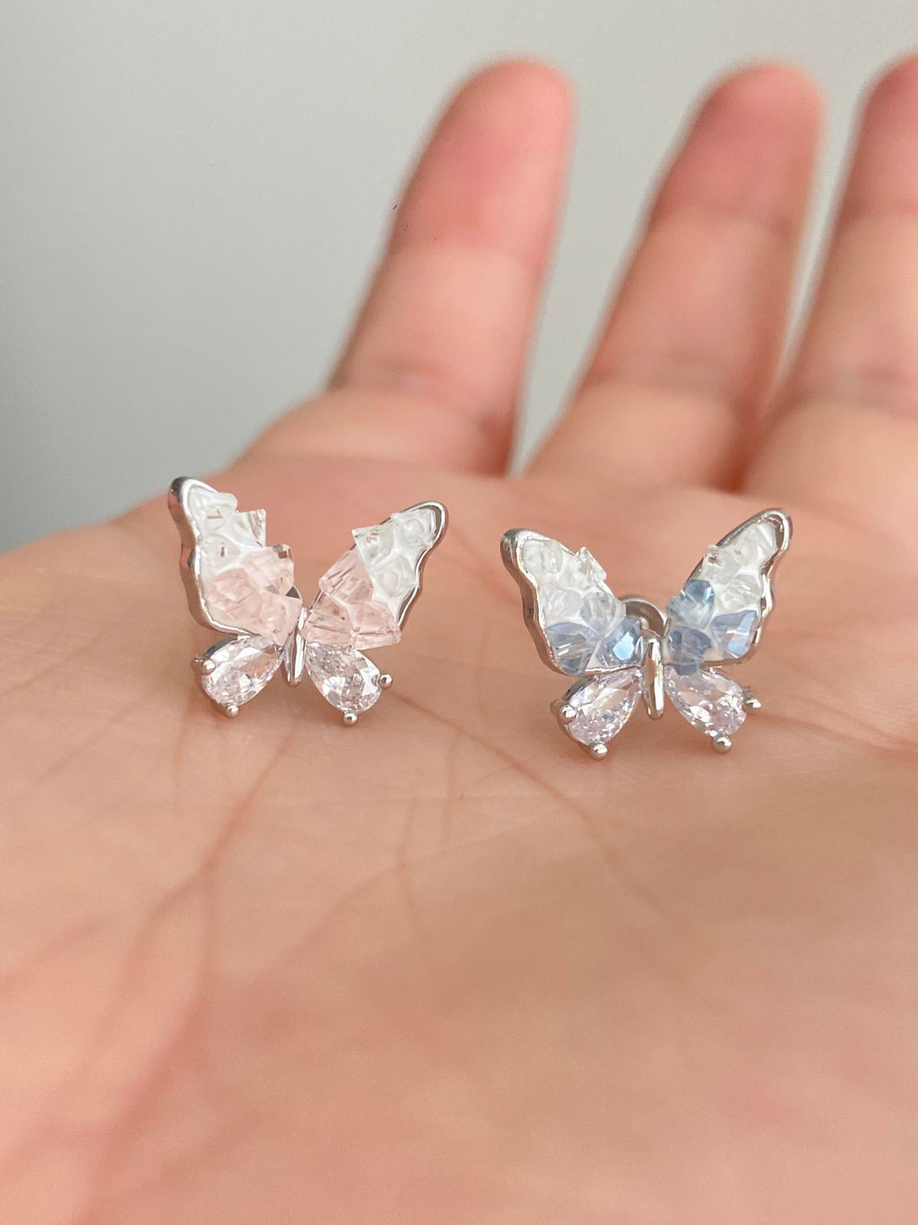 Crystal Butterfly Helix Earrings
