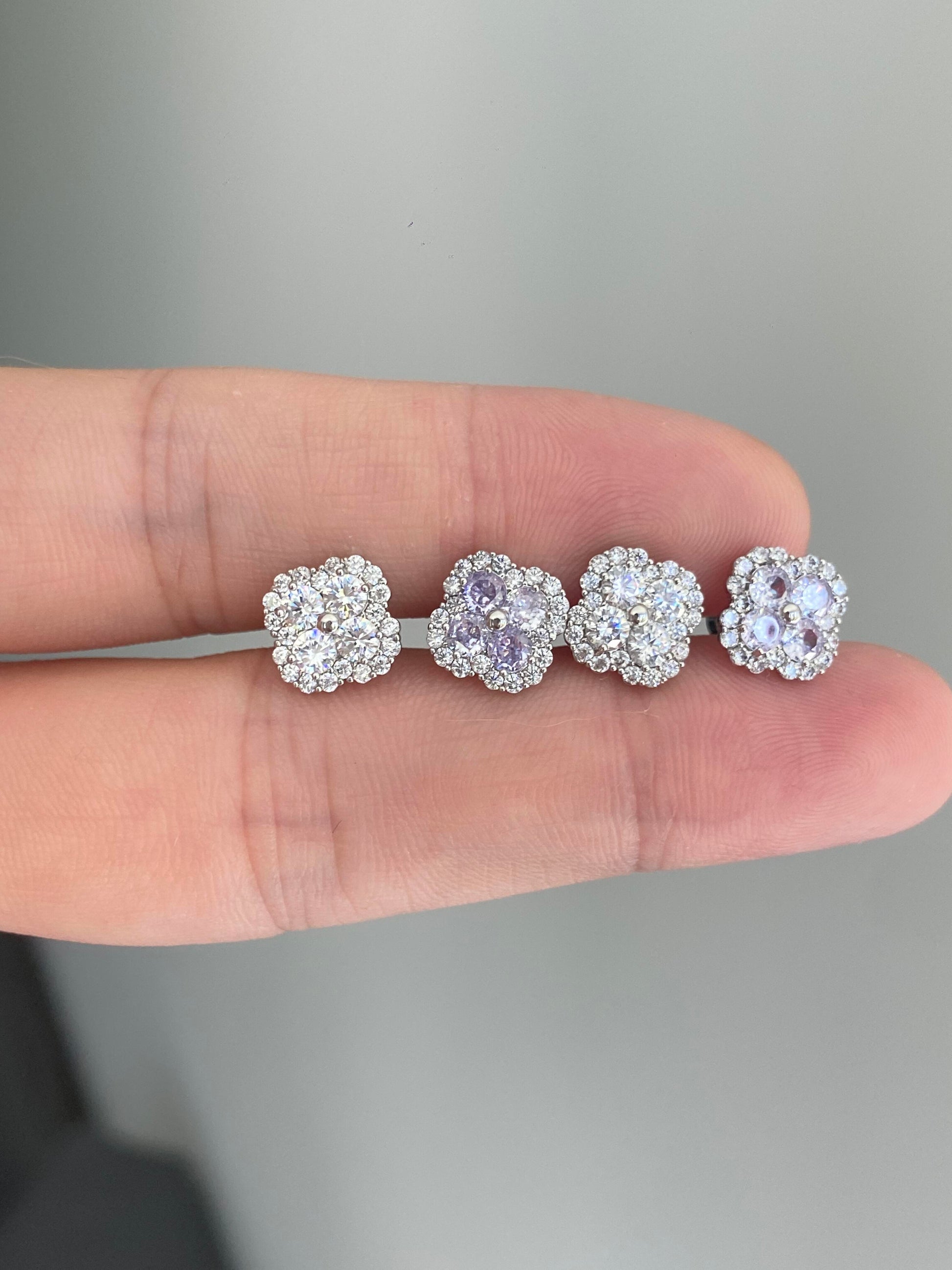 Frosted Bloom Helix Earrings